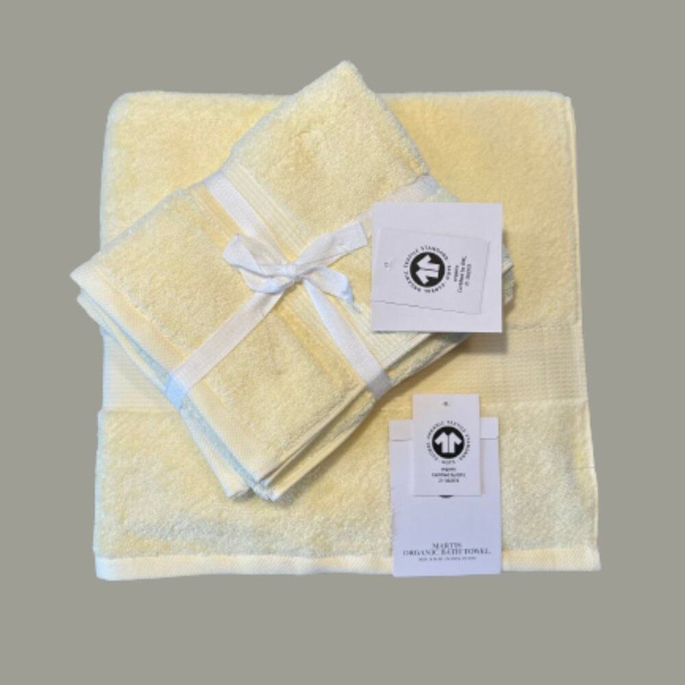 ugg bath towels set - 2 bath + 2 hand towels - new - 100% organic cotton